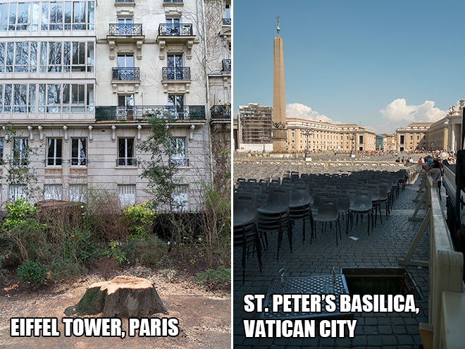 Photographer Visits Famous Landmarks, Faces The Wrong Direction