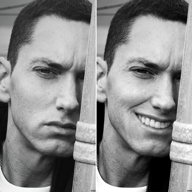 Photoshop Artist Makes Eminem Smile, The Results Are Terrifying
