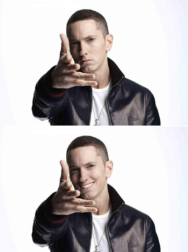 Photoshop Artist Makes Eminem Smile, The Results Are Terrifying