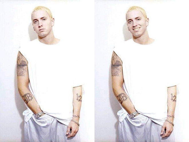 Photoshop Artist Makes Eminem Smile, The Results Are Terrifying