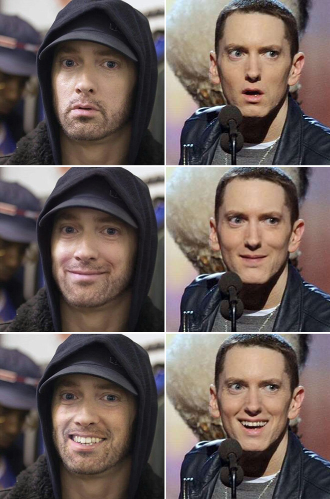 Photoshop Artist Makes Eminem Smile, The Results Are Terrifying
