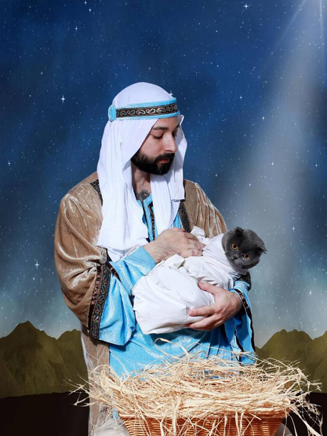 The World’s Greatest Photos of Men Posing With Cats