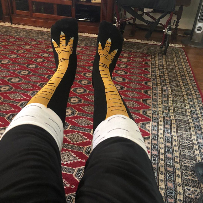 These Socks Make It Look Like You Have Actual Chicken Legs