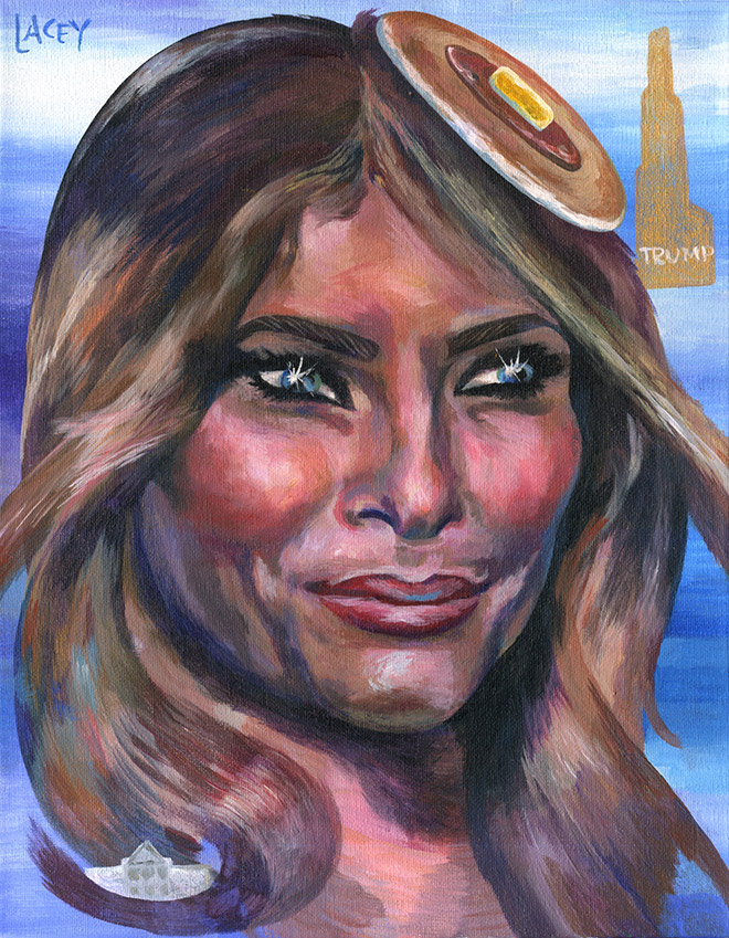 This Artist Makes a Living by Painting Celebrities With Pancakes On Their Heads