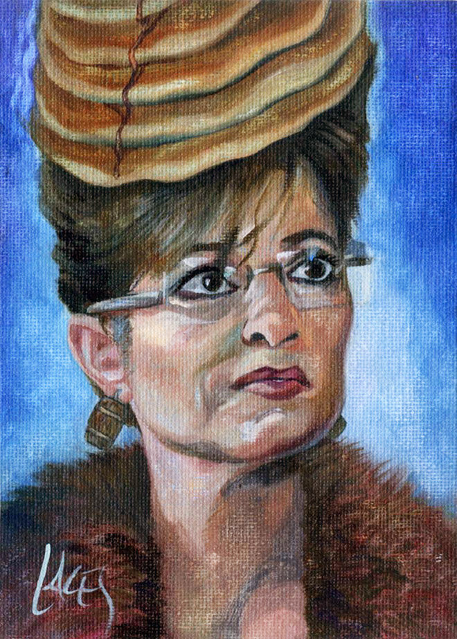 This Artist Makes a Living by Painting Celebrities With Pancakes On Their Heads
