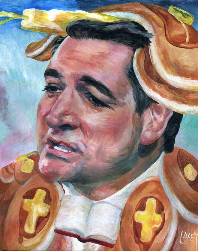 This Artist Makes a Living by Painting Celebrities With Pancakes On Their Heads