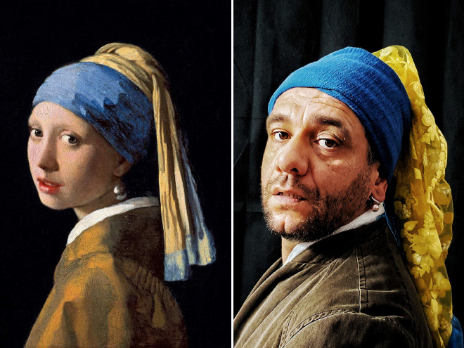 This Russian Facebook Group Is Recreating Famous Paintings While Isolating, And They’re Brilliant