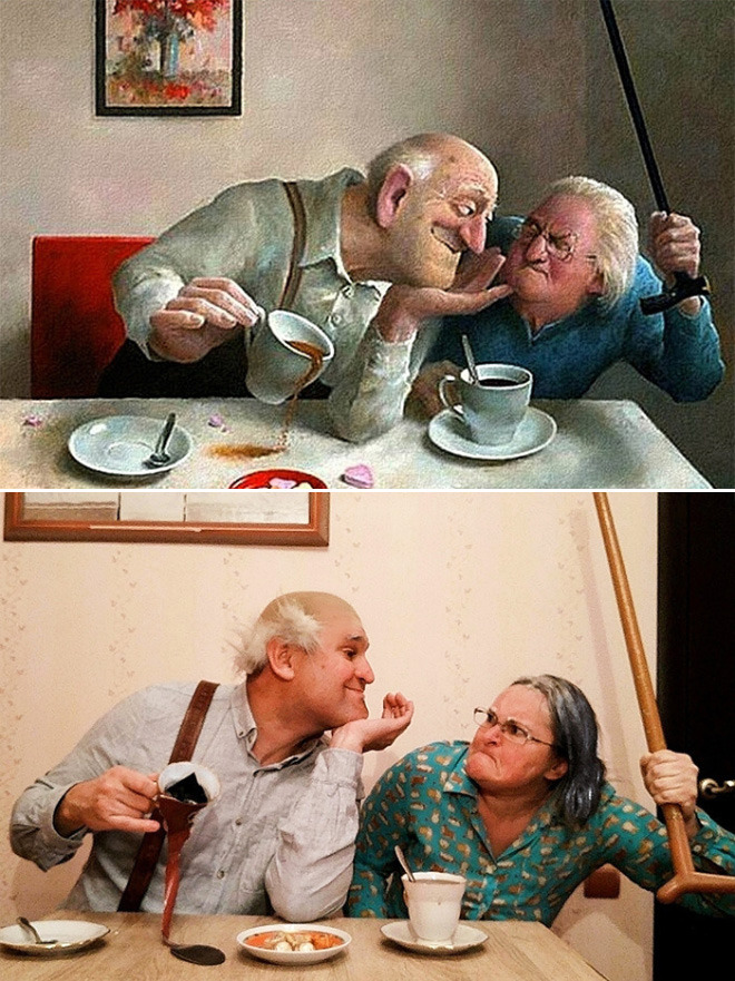 This Russian Facebook Group Is Recreating Famous Paintings While Isolating, And They’re Brilliant