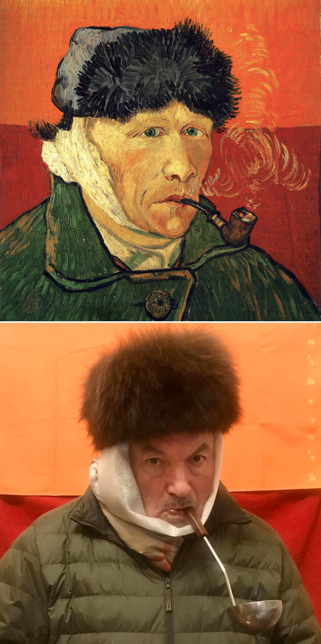 This Russian Facebook Group Is Recreating Famous Paintings While Isolating, And They’re Brilliant