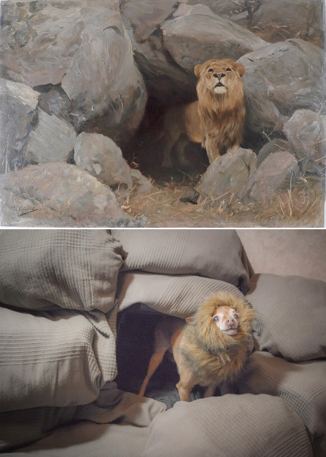 This Russian Facebook Group Is Recreating Famous Paintings While Isolating, And They’re Brilliant