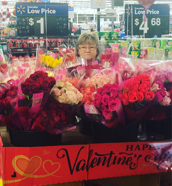 Walmart Keeps Posting Pictures of This Employee Posing With Stuff, She Goes Viral