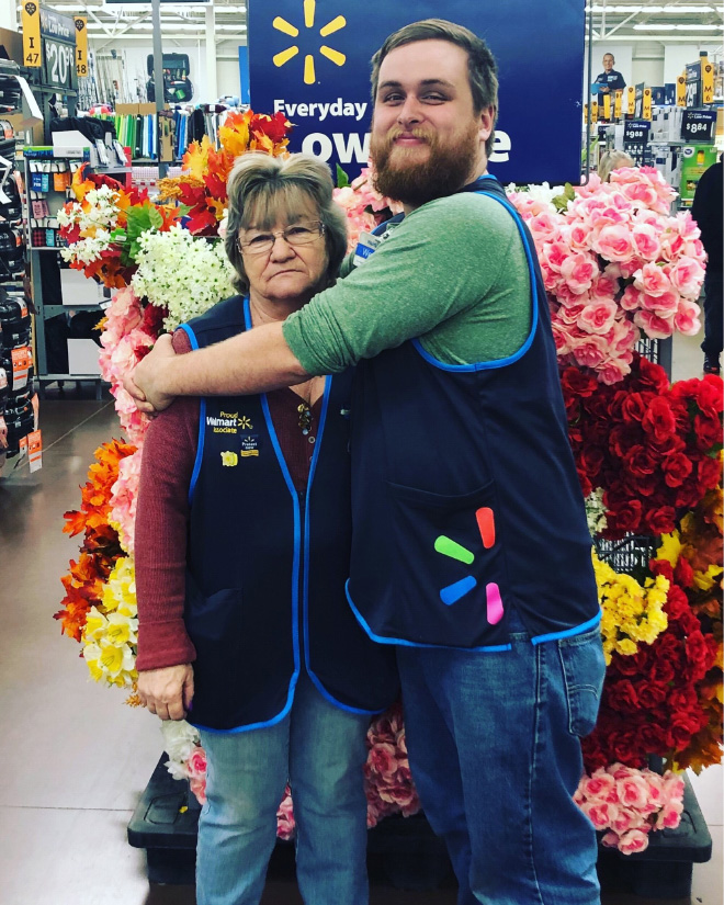 Walmart Keeps Posting Pictures of This Employee Posing With Stuff, She Goes Viral