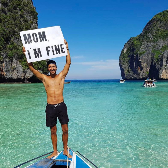 World Traveler Finds Unique Way To Let Mom Know He’s Fine