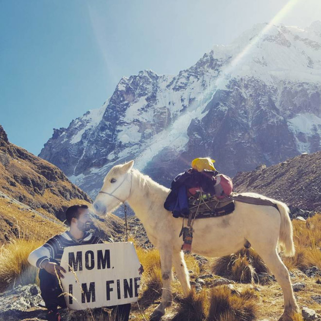 World Traveler Finds Unique Way To Let Mom Know He’s Fine