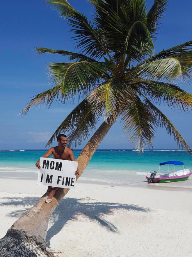 World Traveler Finds Unique Way To Let Mom Know He’s Fine