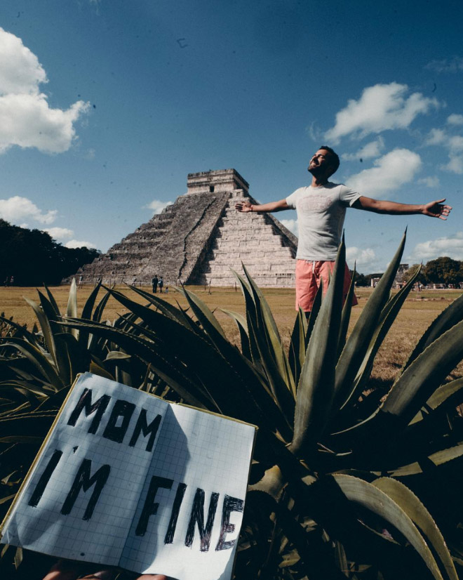 World Traveler Finds Unique Way To Let Mom Know He’s Fine