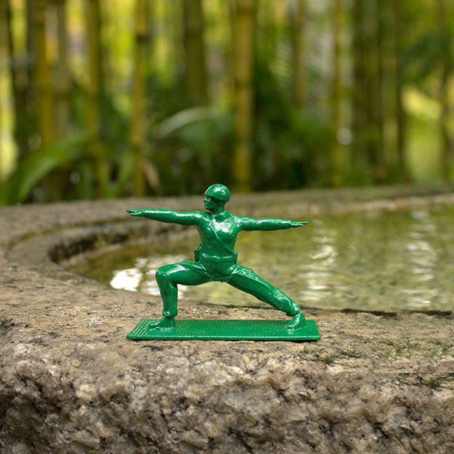 “Yoga Joes” Green Army Men Toys Encourage People To Find Inner Peace