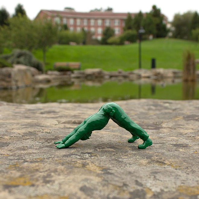 “Yoga Joes” Green Army Men Toys Encourage People To Find Inner Peace