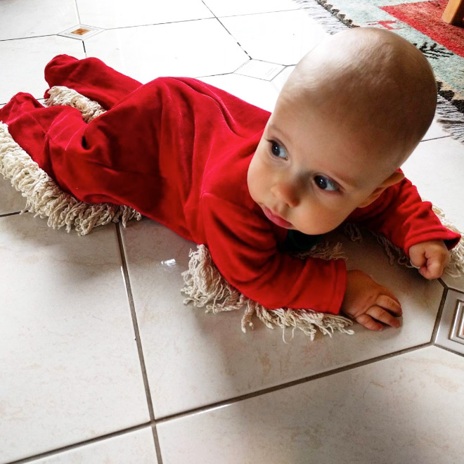 You Can Now Get a Baby Mop Onesie So Your Baby Can Clean Floors