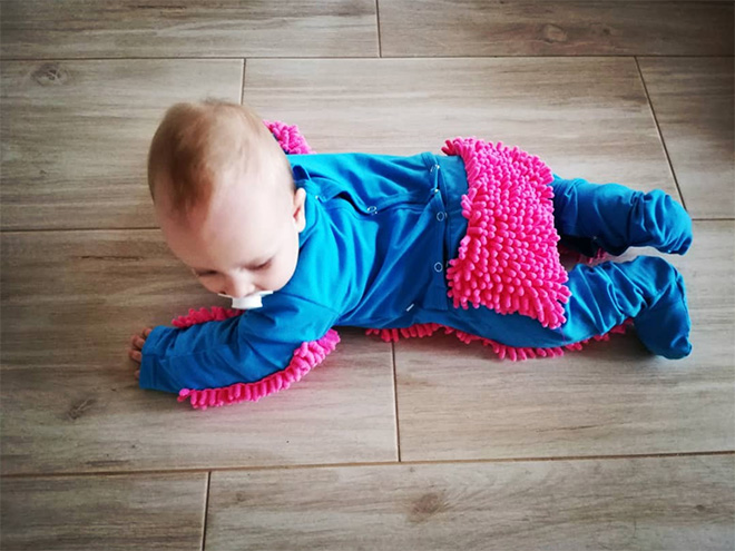 You Can Now Get a Baby Mop Onesie So Your Baby Can Clean Floors