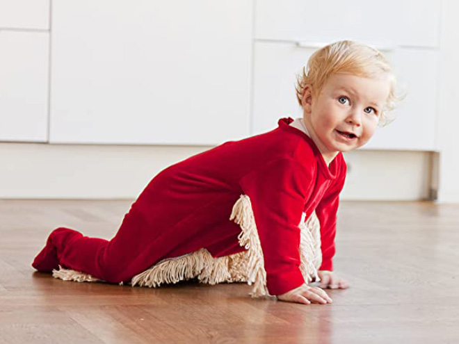 You Can Now Get a Baby Mop Onesie So Your Baby Can Clean Floors