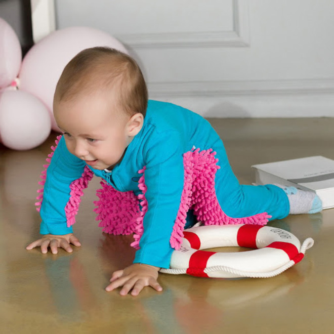 You Can Now Get a Baby Mop Onesie So Your Baby Can Clean Floors